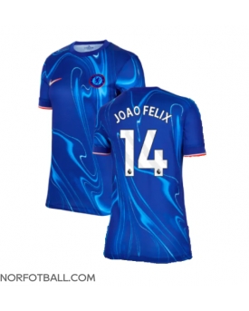 Billige Fotballdrakt Chelsea Joao Felix #14 Replika Hjemmedrakt Dame 2024-25 Kortermet